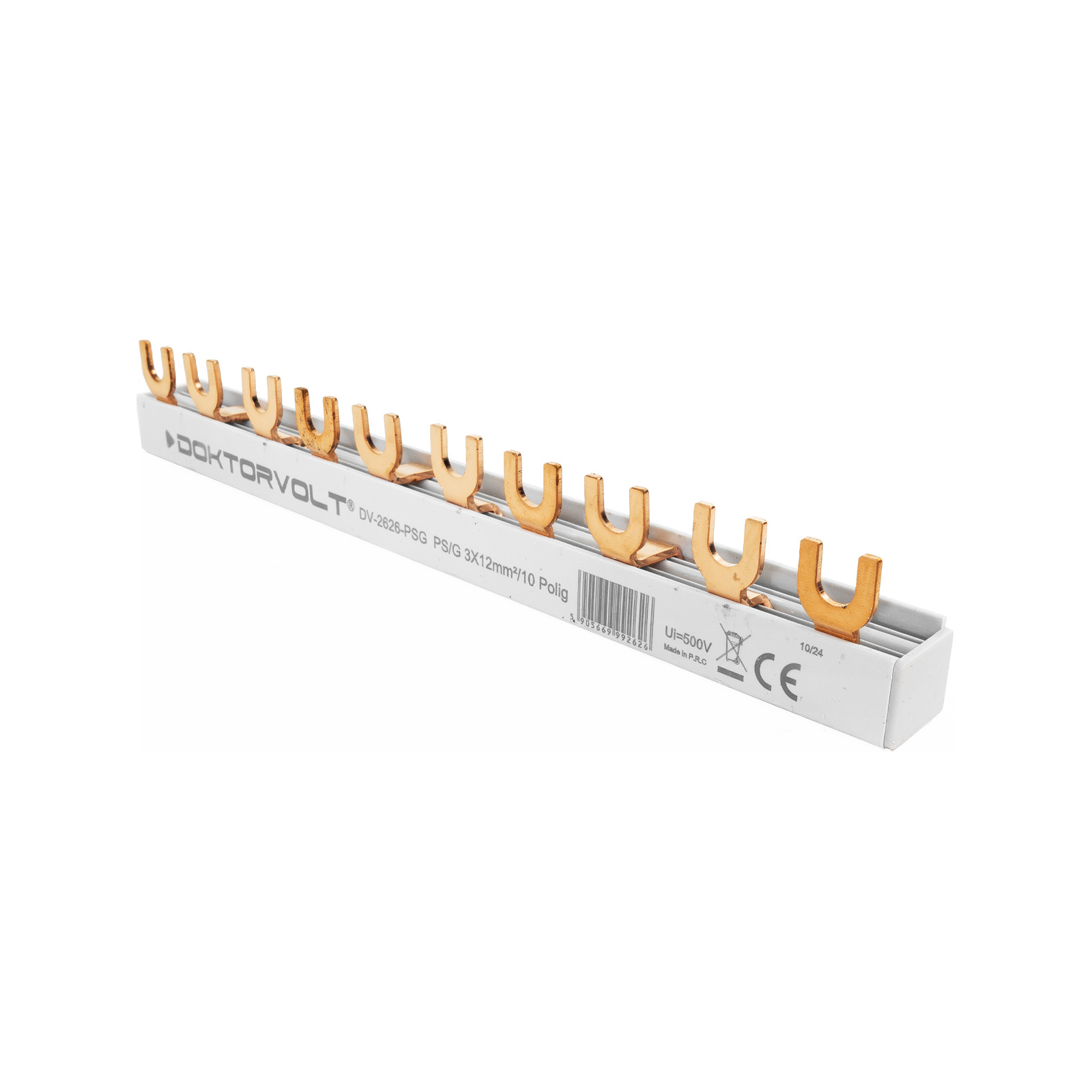 Dreiphasige Kammanschluss-sammelschiene Mit 10 Modulen, 12 Mm², 80 A