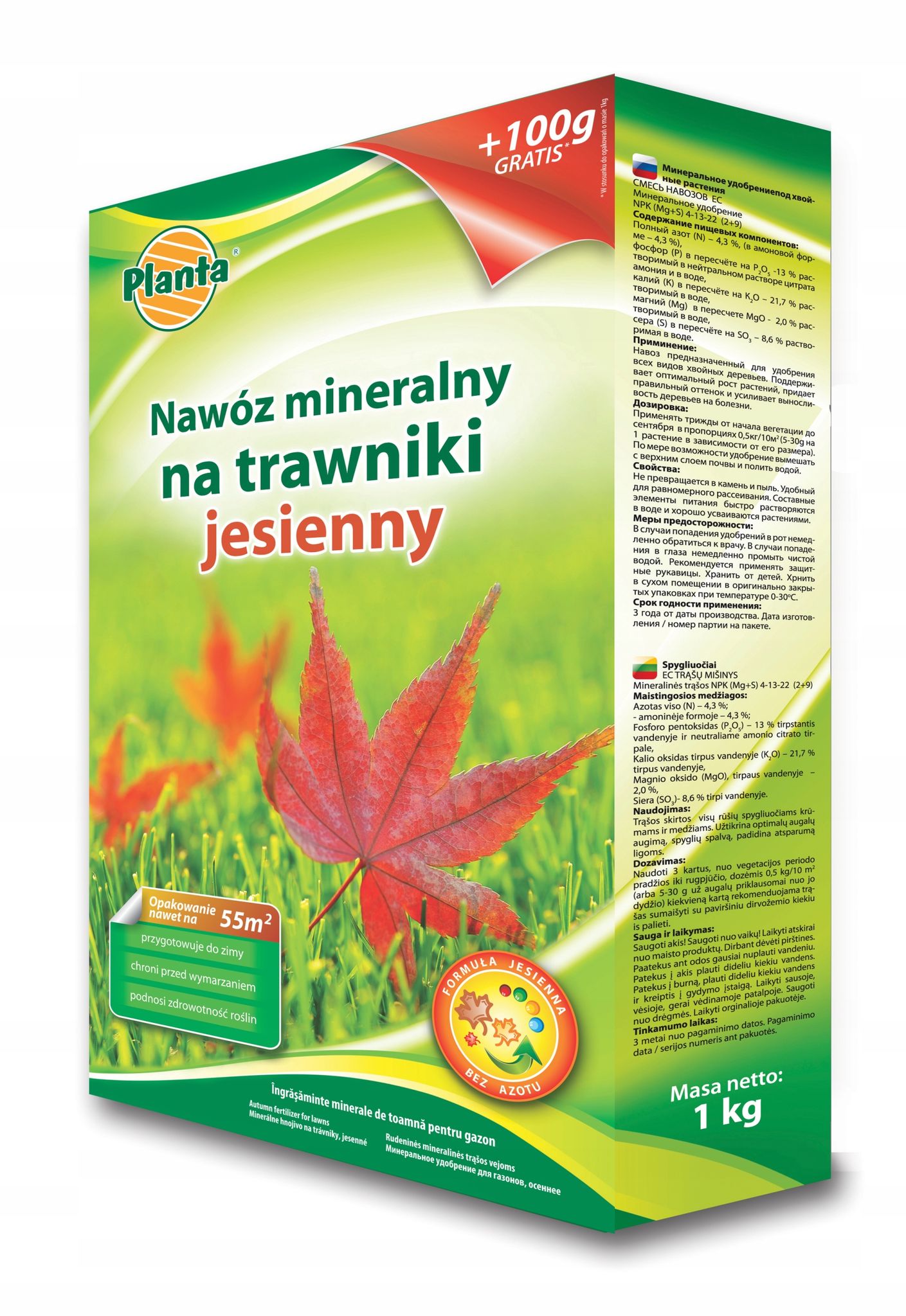 Herbstdünger Für Rasenflächen, Mineralisch, 1,1 Kg