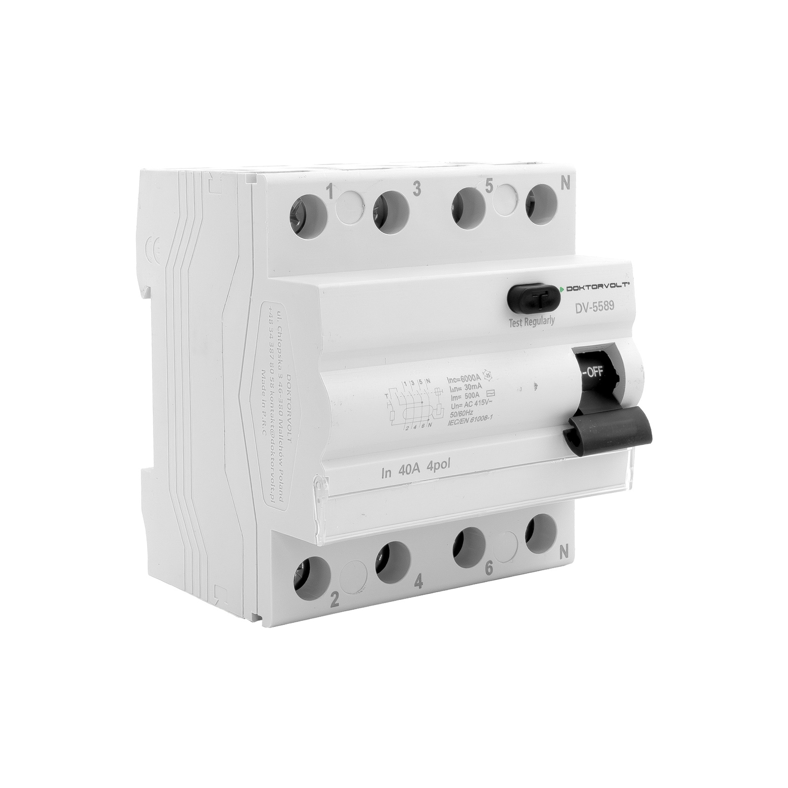 Fehlerstromschutzschalter 4p 40a 30ma 6ka Sicherung