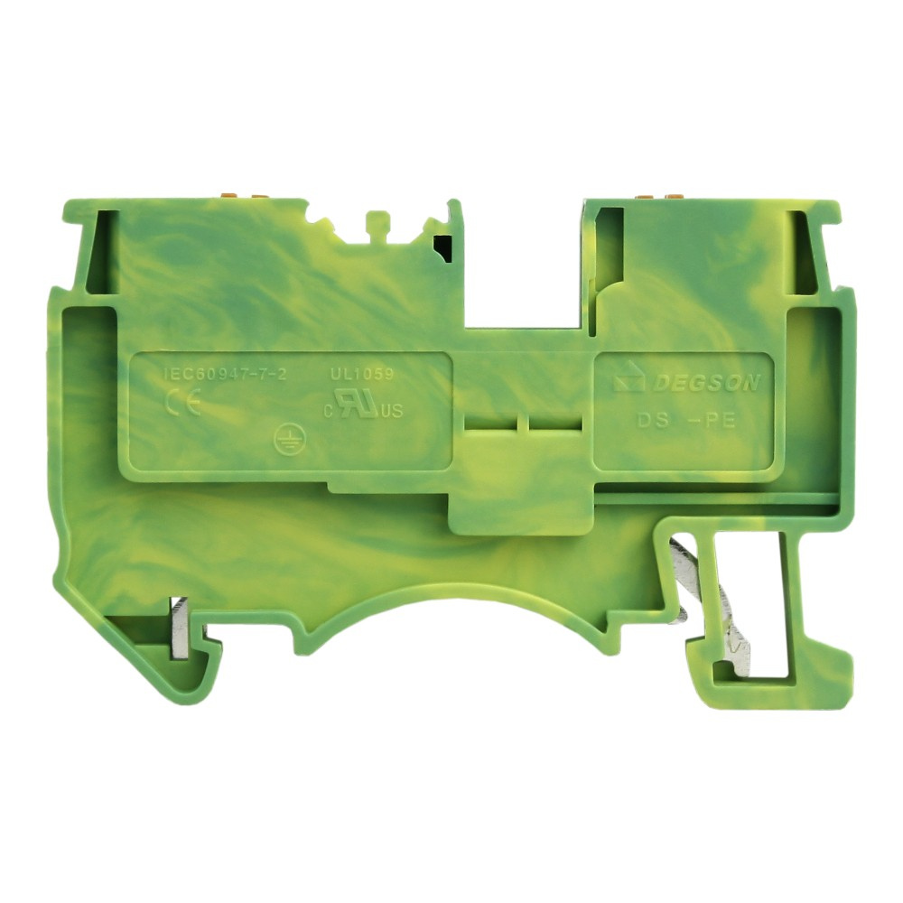 Gelbgrüner Pe-schienenverbinder, Klemmverbinder, 1,5 Mm², 1-teilig, Für Din-schienen