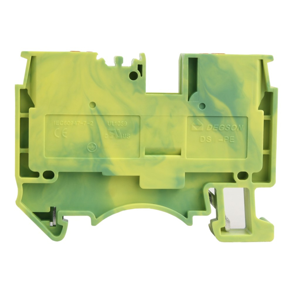 Gelbgrüner Pe-schienenverbinder, Klemmverbinder, 10 Mm², 1-teilig, Für Din-schienen