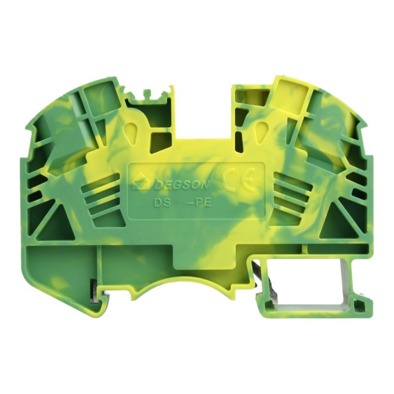 Gelbgrüner Pe-schienenverbinder, Klemmverbinder, 16 Mm², 1-teilig, Für Din-schienen