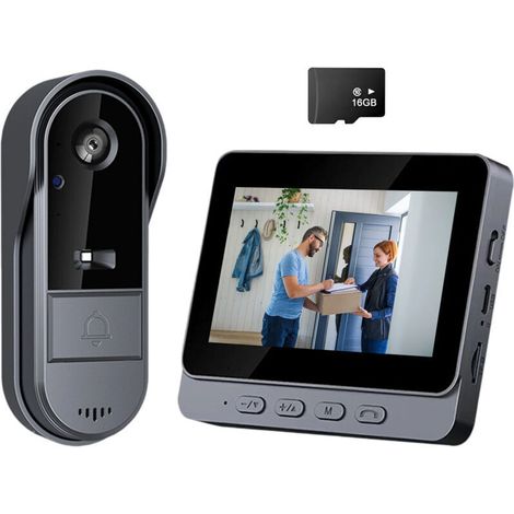 Drahtloses Video-gegensprechanlage-system Ip65 - Hochauflösende 1080p-kamera - Großer 4,3-zoll-ips-bildschirm - 170°-weitwinkel - Perfekt Für Haustüren