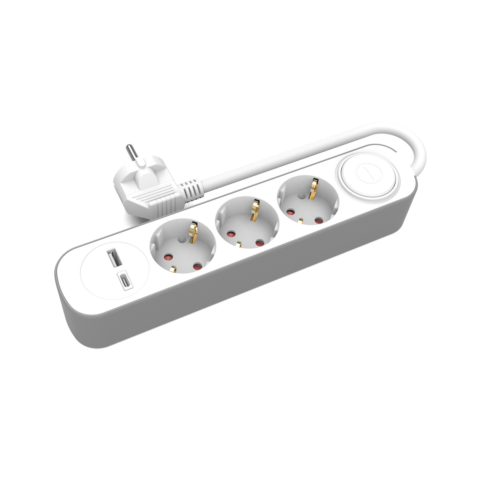 Steckdosenleiste Mit Verlängerungskabel, 3 Usb-a- Und Usb-c-anschlüssen, Mit Schalter, 3m