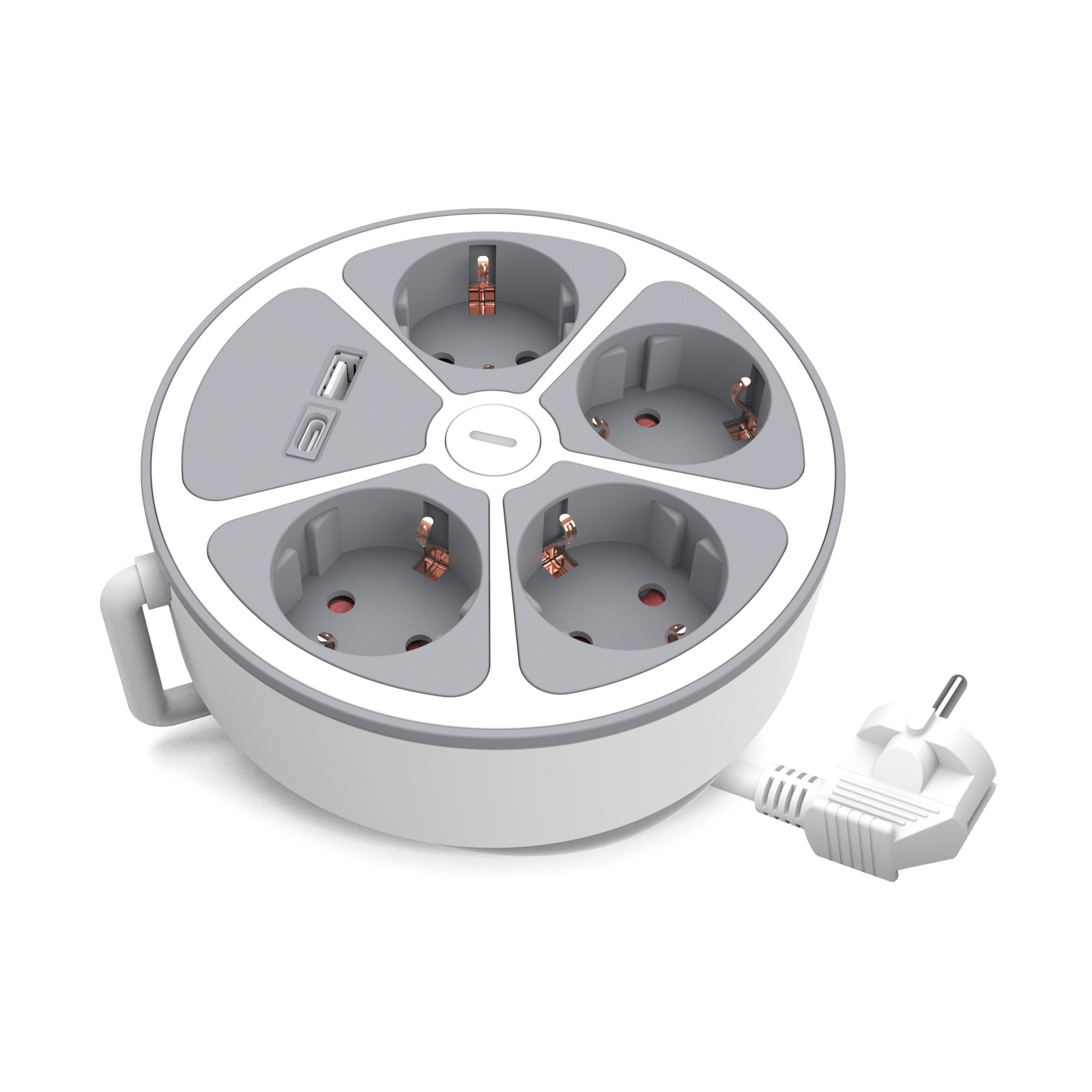 Steckdosenleiste Mit Verlängerungskabel, 4 Usb-a- Und Usb-c-anschlüsse, Mit Schalter, 2 M