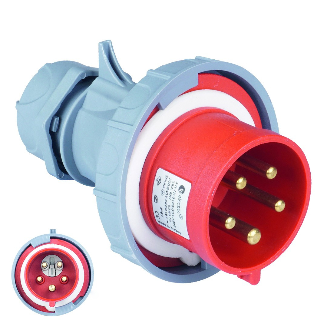Tragbarer Stecker Faz Cee 5p 16a 400v Ip67 Wasserdichte Kreuzung