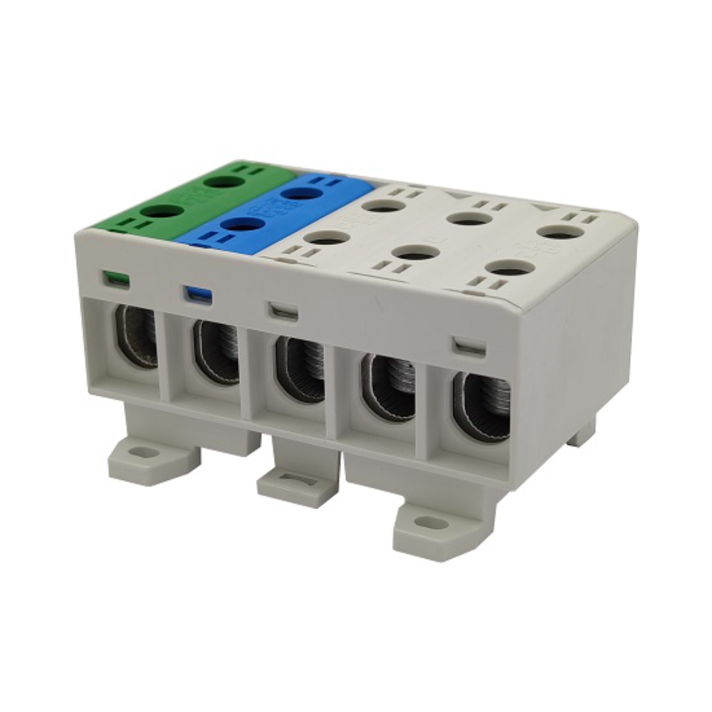 Universeller Schienenverbinder Etb 50/1x5 (l1,l2,l3,n,pe) Al/cu-elektroschraubschraube, 10 Löcher Für Kabel, Elektro Becov