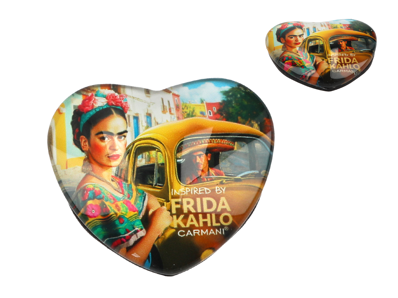 Herzförmiger Kühlschrankmagnet, Frida-kahlo-kunst, Geschenkidee, Dekoration