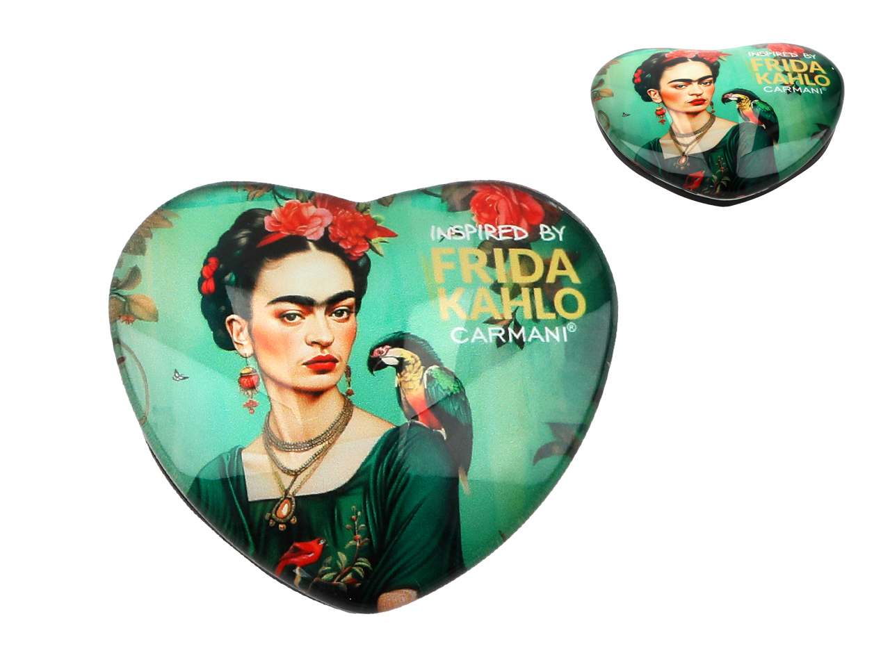 Herzförmiger Kühlschrankmagnet Mit Frida-kahlo-motiv – Ein Praktisches Geschenk Für Die Küche
