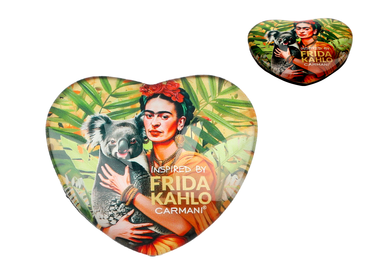 Kühlschrankmagnet In Herzform Mit Frida-kahlo-motiv – Küchendekoration, Geschenk