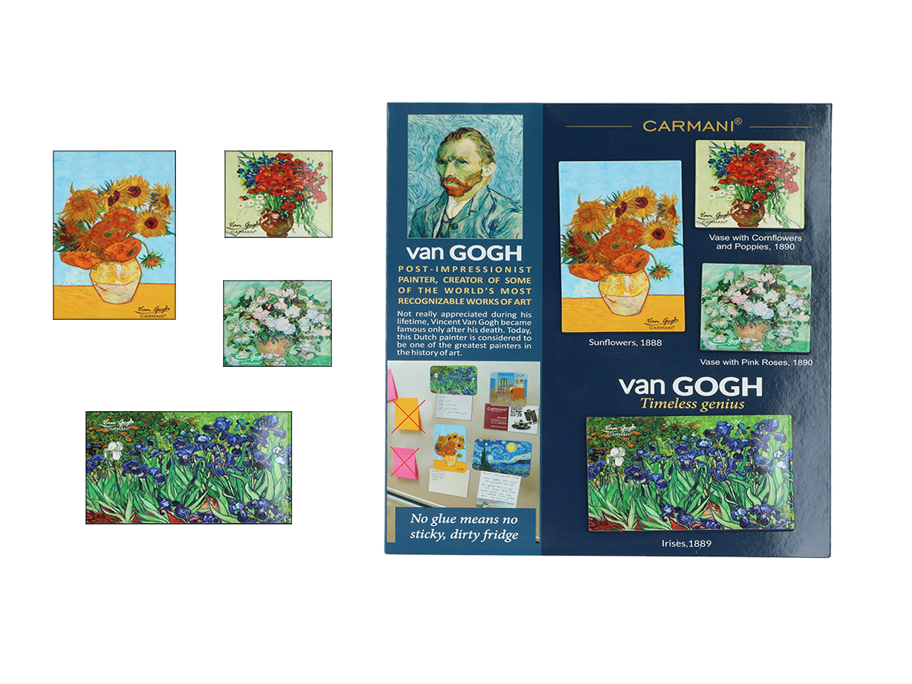 Set Mit 4 Kühlschrankmagneten Van Gogh Set Kunstgemälde Carmani