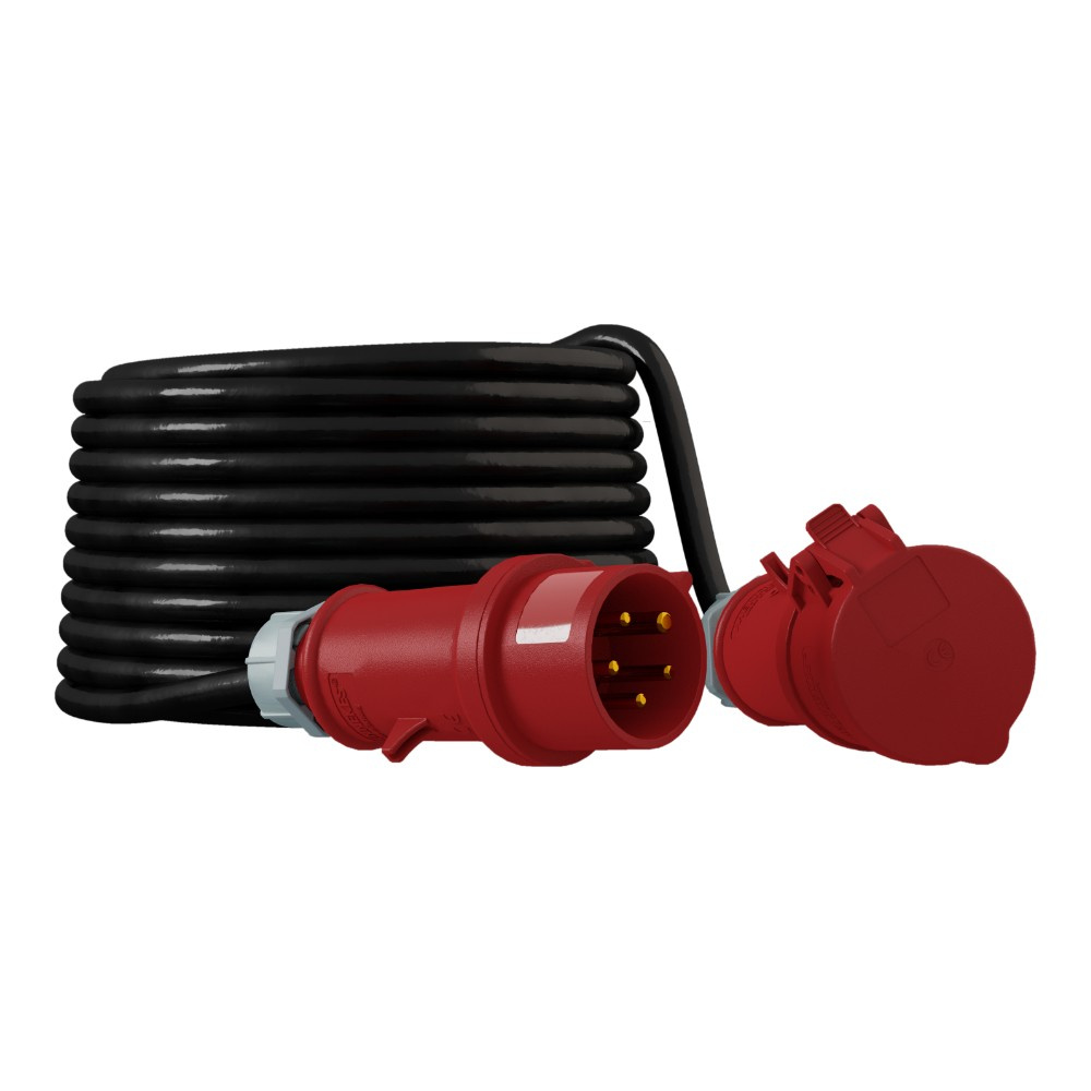 Gummi-verlängerungskabel 20 M, 32 A, 5-polig, 400 V, Schutzart Ip44, 5 X 4 Mm