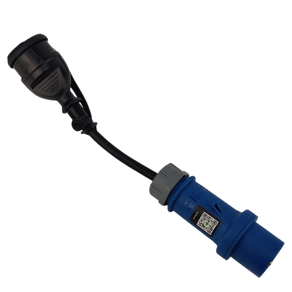 Campingadapter 0,33 M Von Cee-stecker 16a/3p Auf Schuko-steckdose Ip44