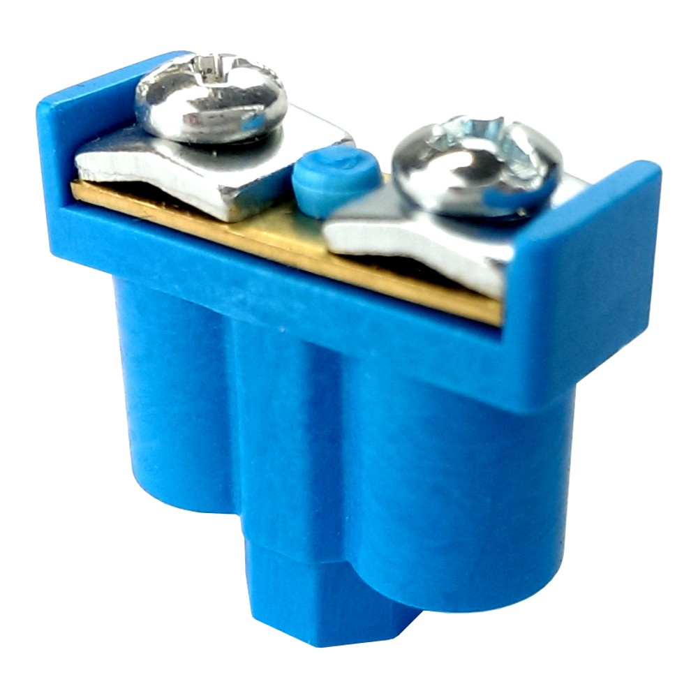 5 Stück Doppelanschlussklemmen 2x4mm2 400v Blauer Schnellanschlussstecker N