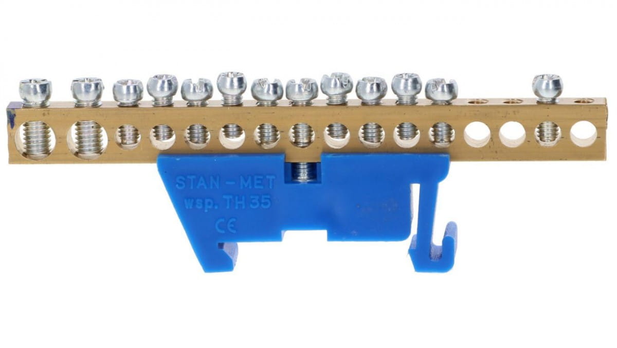 Klemmenleiste 14x10mm² + 2x25mm² Blau Th 35-16/25/n 48.565
