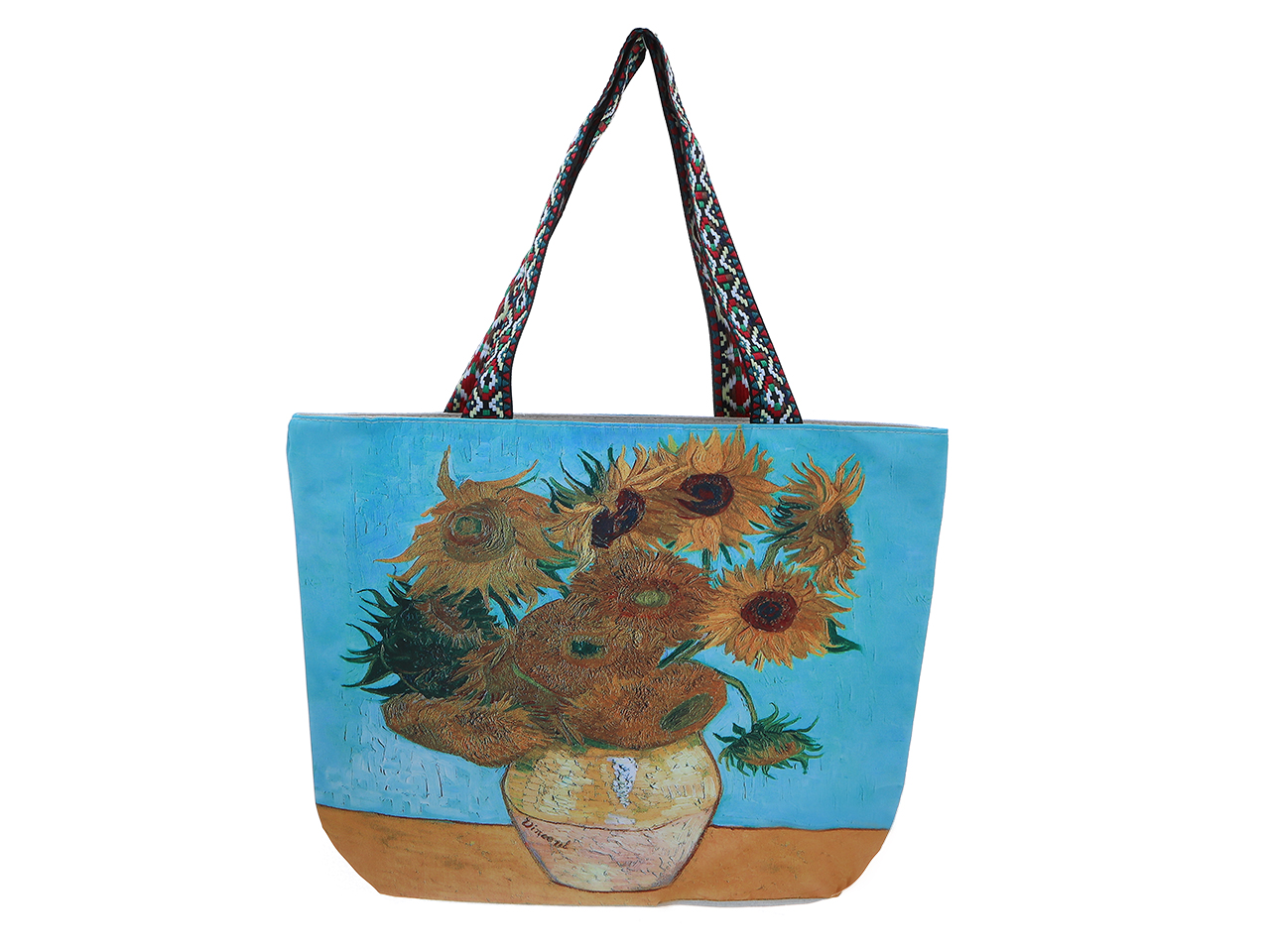 Van Gogh Sonnenblumen-schultertasche Mit Reißverschluss Und Doppelseitigem Druck