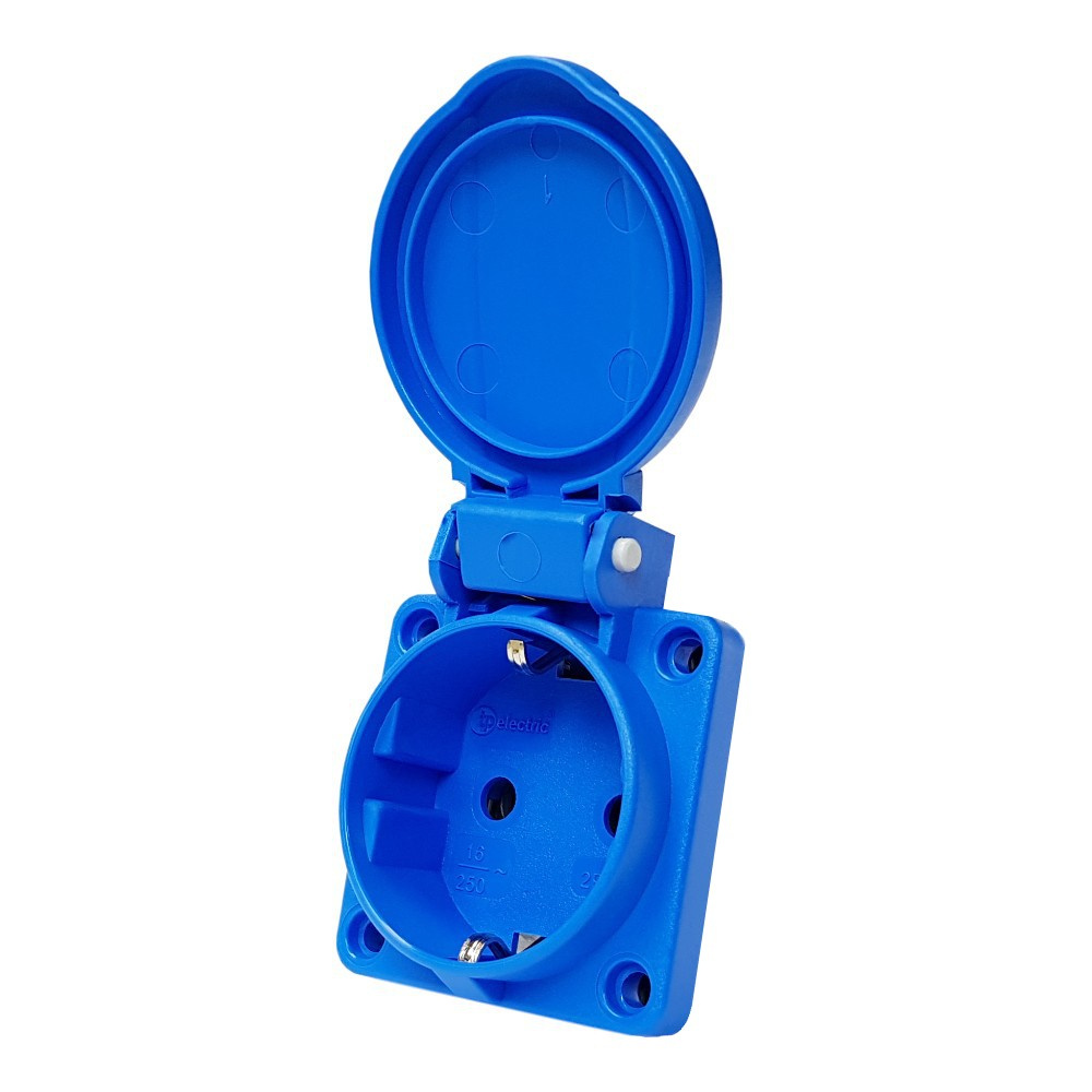 Steckdosenleiste 230 V 16 A Ip54 Mit Klappe, Schuko-standard (deutsche Ausführung)