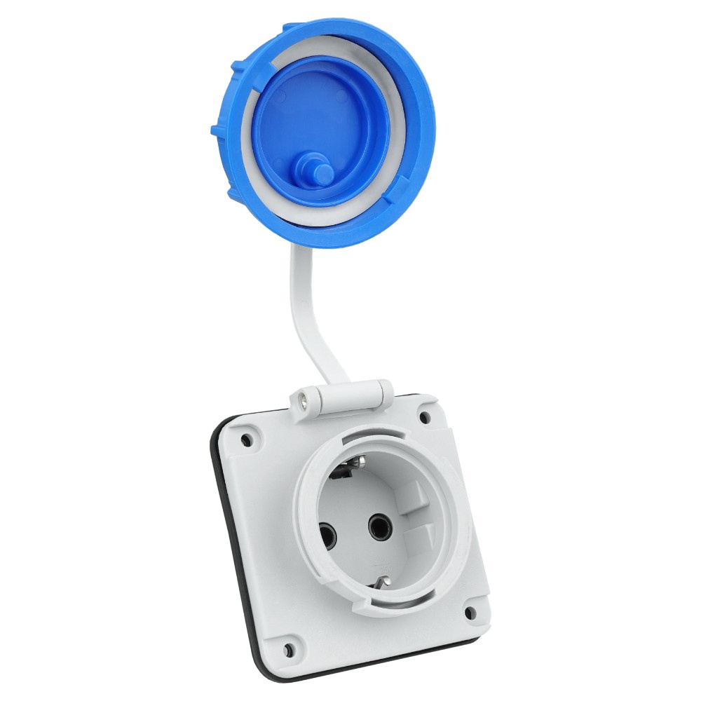 Hermetische Schuko-einbausteckdose 230 V Ip68 0639