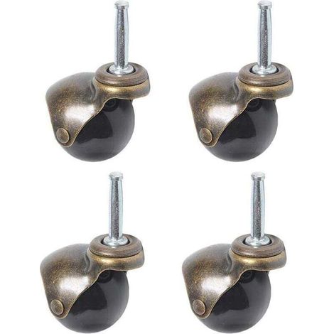 Drehbare Rollen, 360-grad-kugelrollen, Obere Platte Mit Abdeckung, Möbelrolle, 4 Stück (kugelrolle Mit Griffringstift, 2 Zoll/50 Mm)