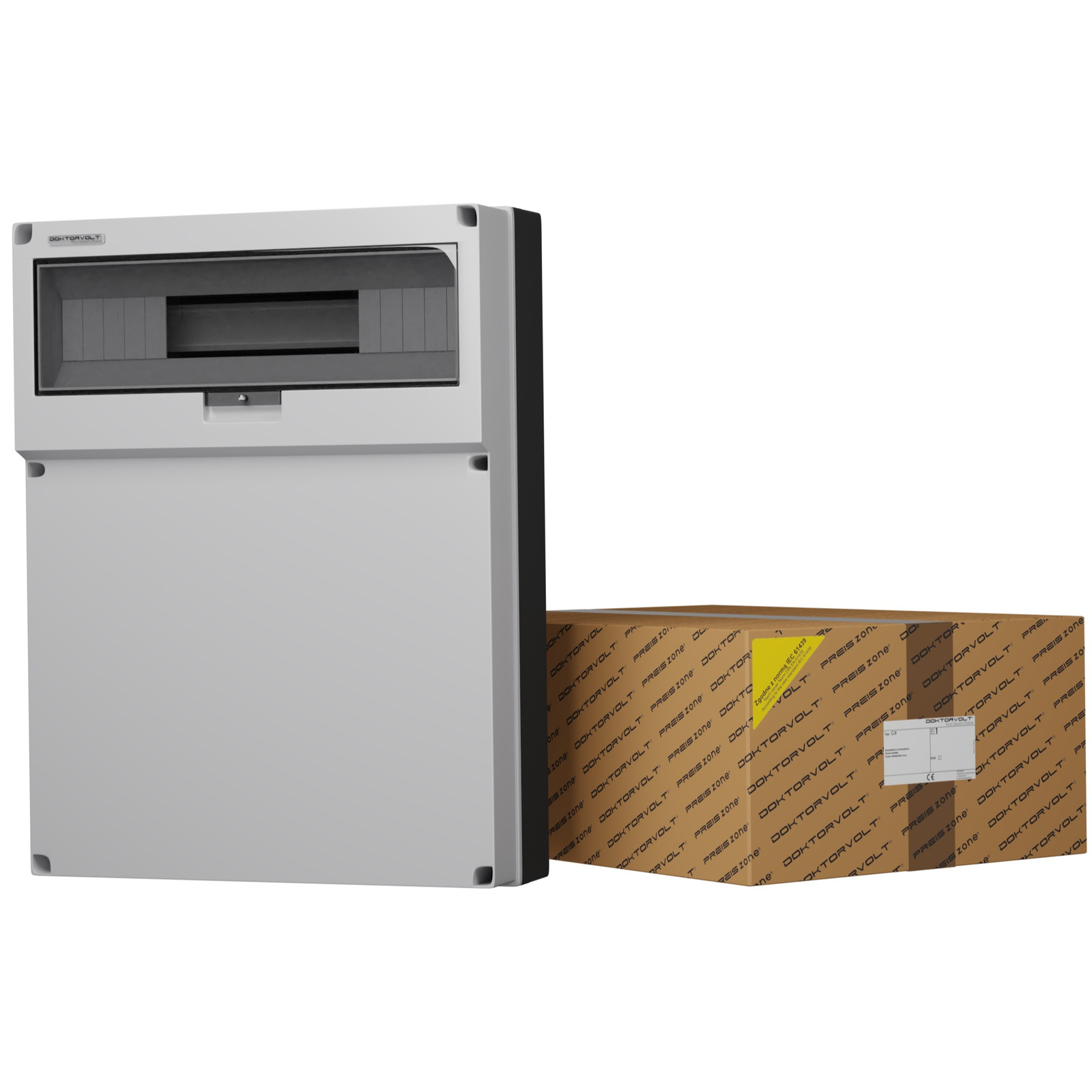 Schaltanlagengehäuse, Leer, Hermetisch Abgedichtet, Schutzart Ip65 Für 19 Module