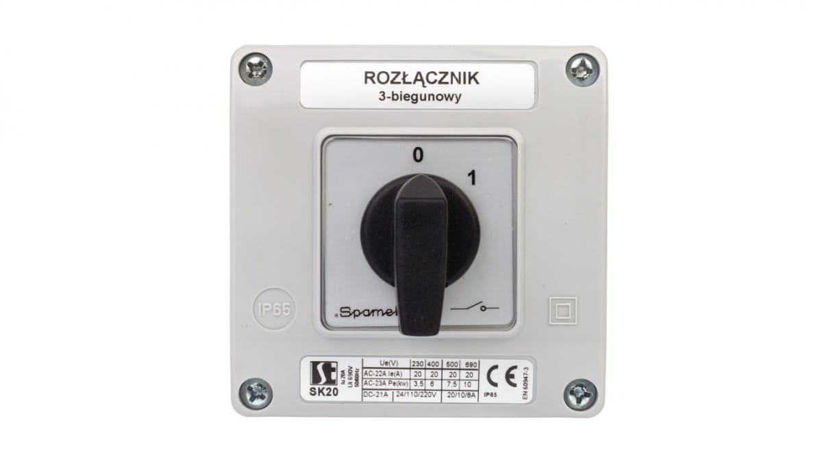 Nockenschalter 0-1 3p 20a Im Gehäuse Sk20-2.8211ob11