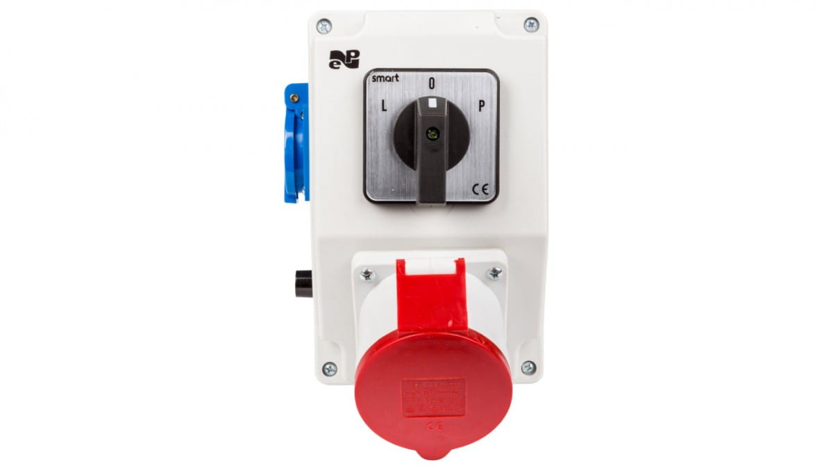 Rs-z Stromverteilerplatine Mit Leistungsschalter L-0-p 3p+n+z 32a, 2p+z 230v Grau 6275-20