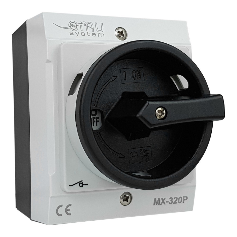 Drehschalter 0-1 3p 20a 4kw Im Grauen Gehäuse Ip65