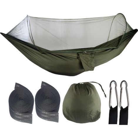 Camping Hammock, Pop Up Net, Outdoor Gear, Protection Tree Straps Included Travel And Hiking Setup, 11,81 X 11,81 X 2,36 Inches