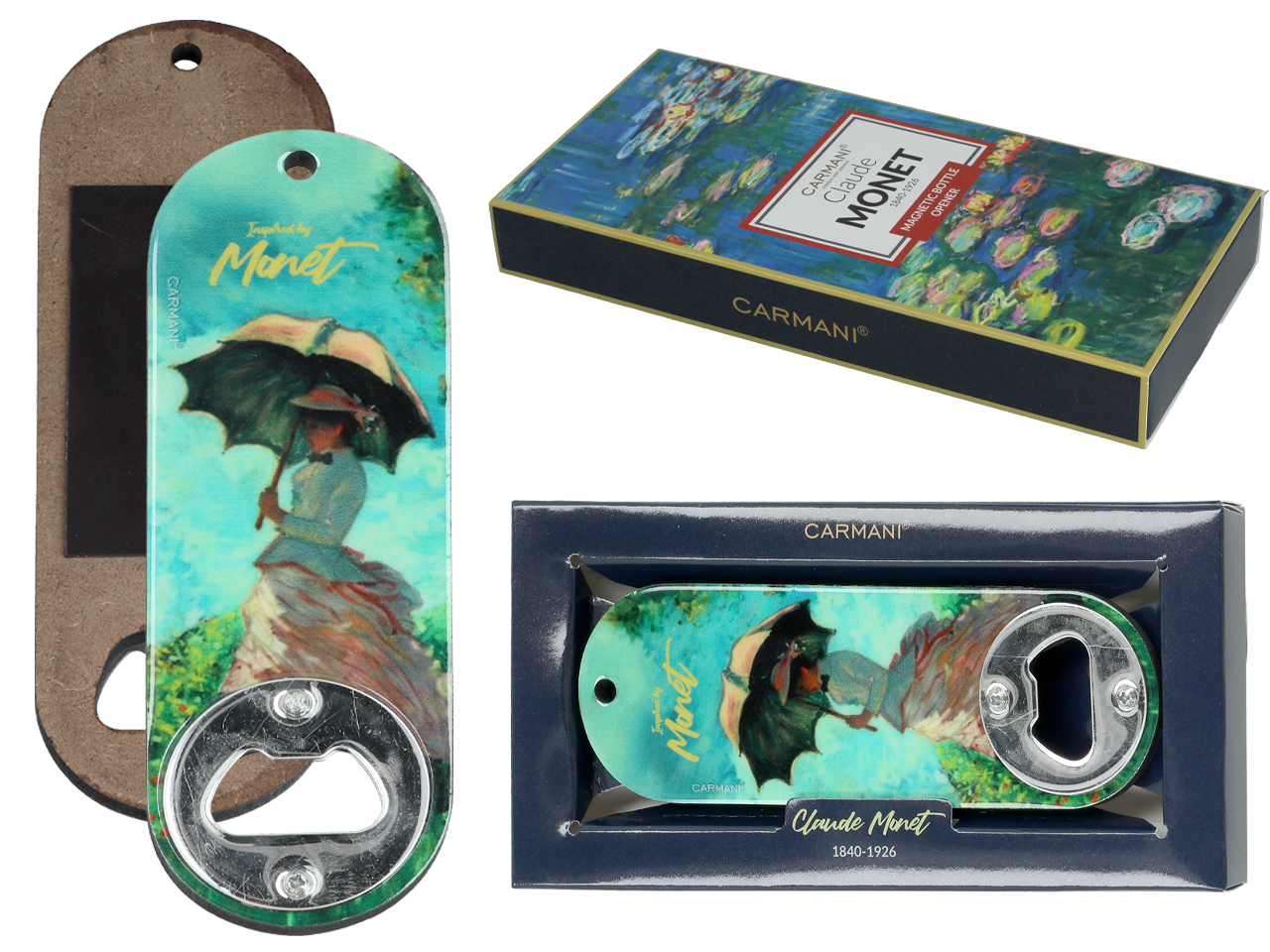 Flaschenöffner-magnet Claude Monet Frau Mit Regenschirm Geschenk 1 Stück