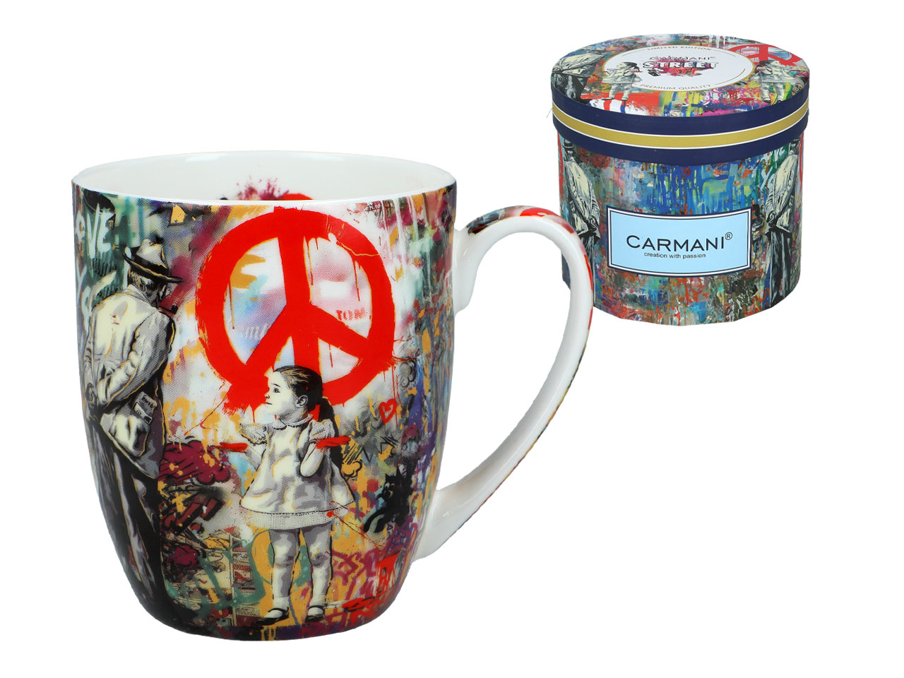 Keramikbecher Mit Camio-graffiti-muster, Moderne Kunst, Moderne Carmani