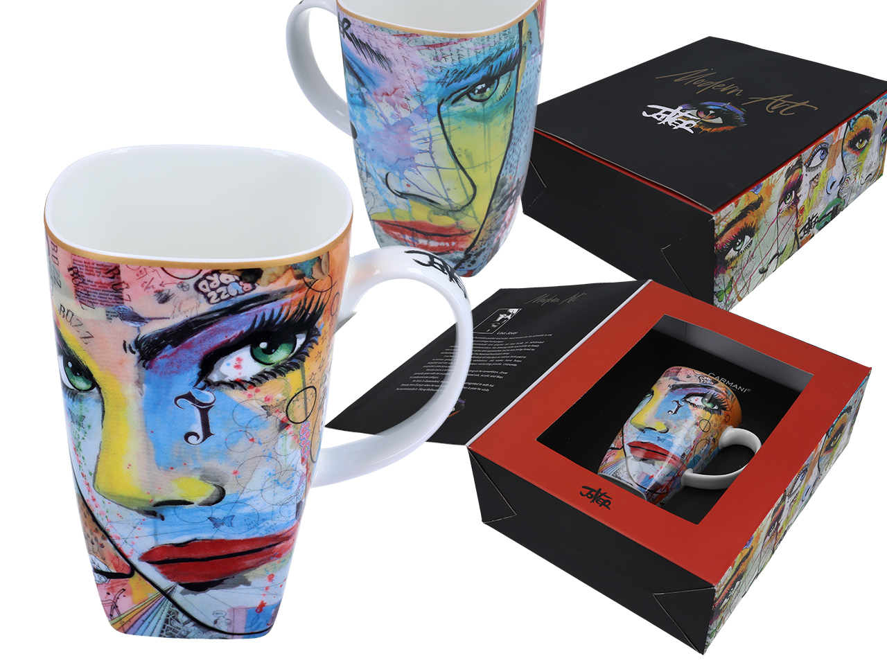 Porzellanbecher Louis Jover Für Damen, Für Kaffee Und Tee, Als Geschenk, 3 Stück