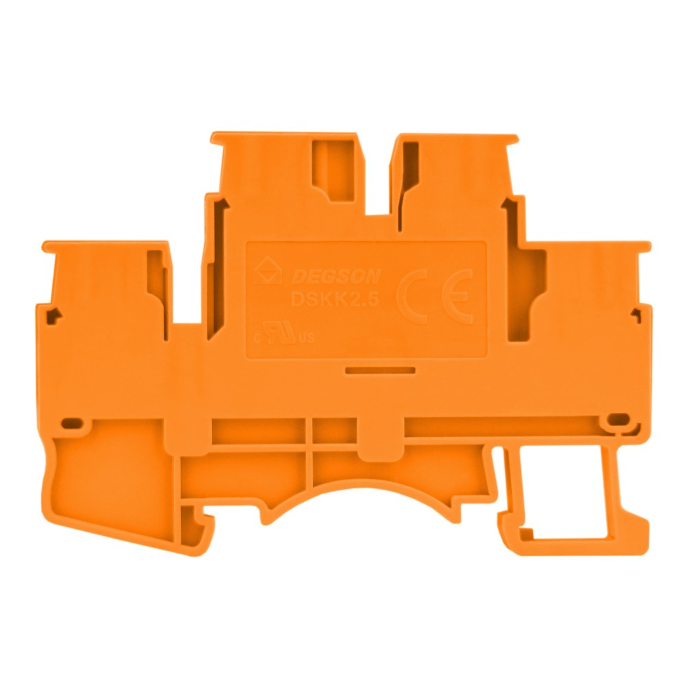 Orangefarbener 2,5-mm²-doppeldeck-4-draht-klemmenblock