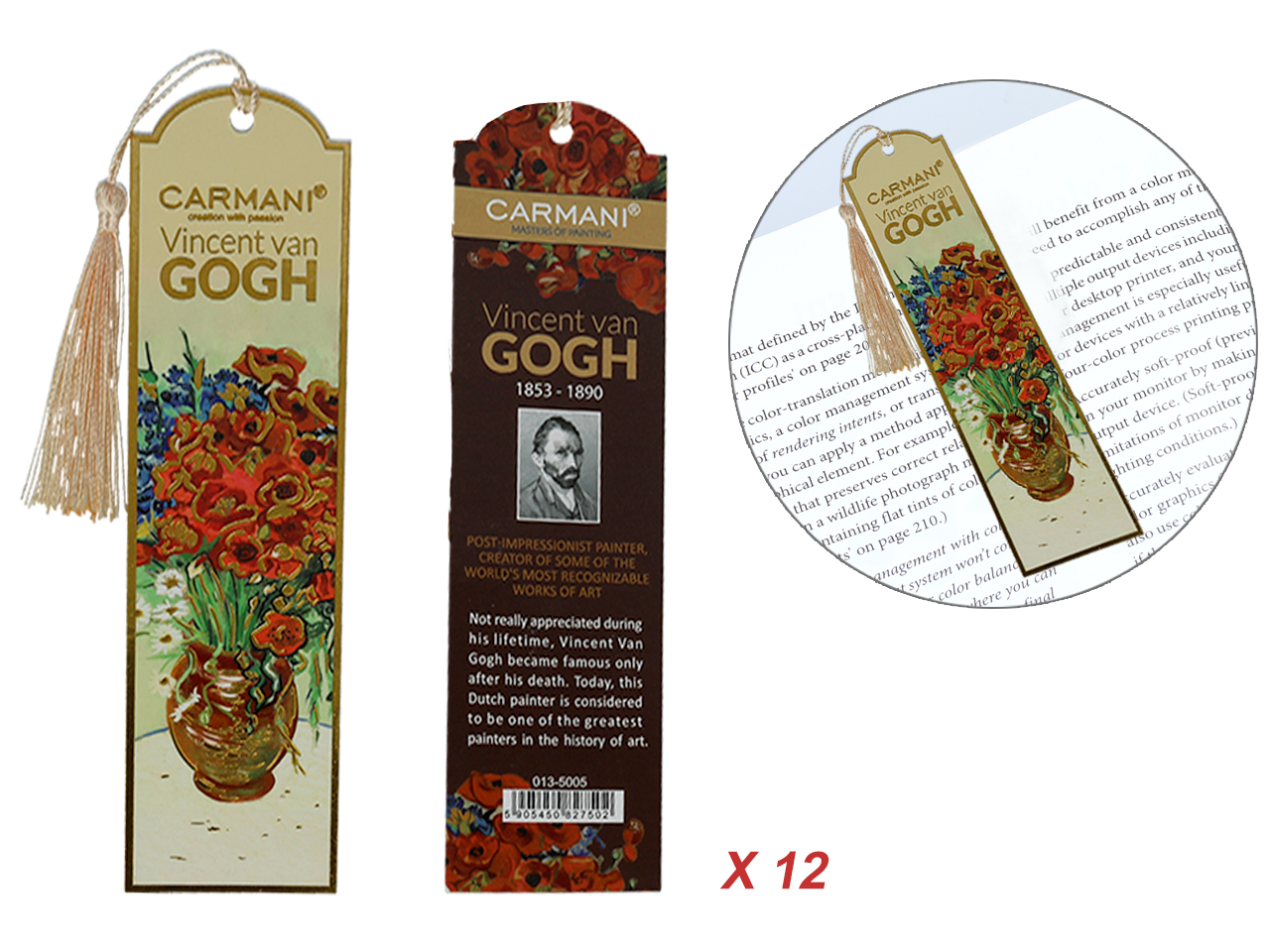 12 Lesezeichen Zum Buch „van Goghs Mohnblumen In Einer Vase“ – Geschenk Für Mama