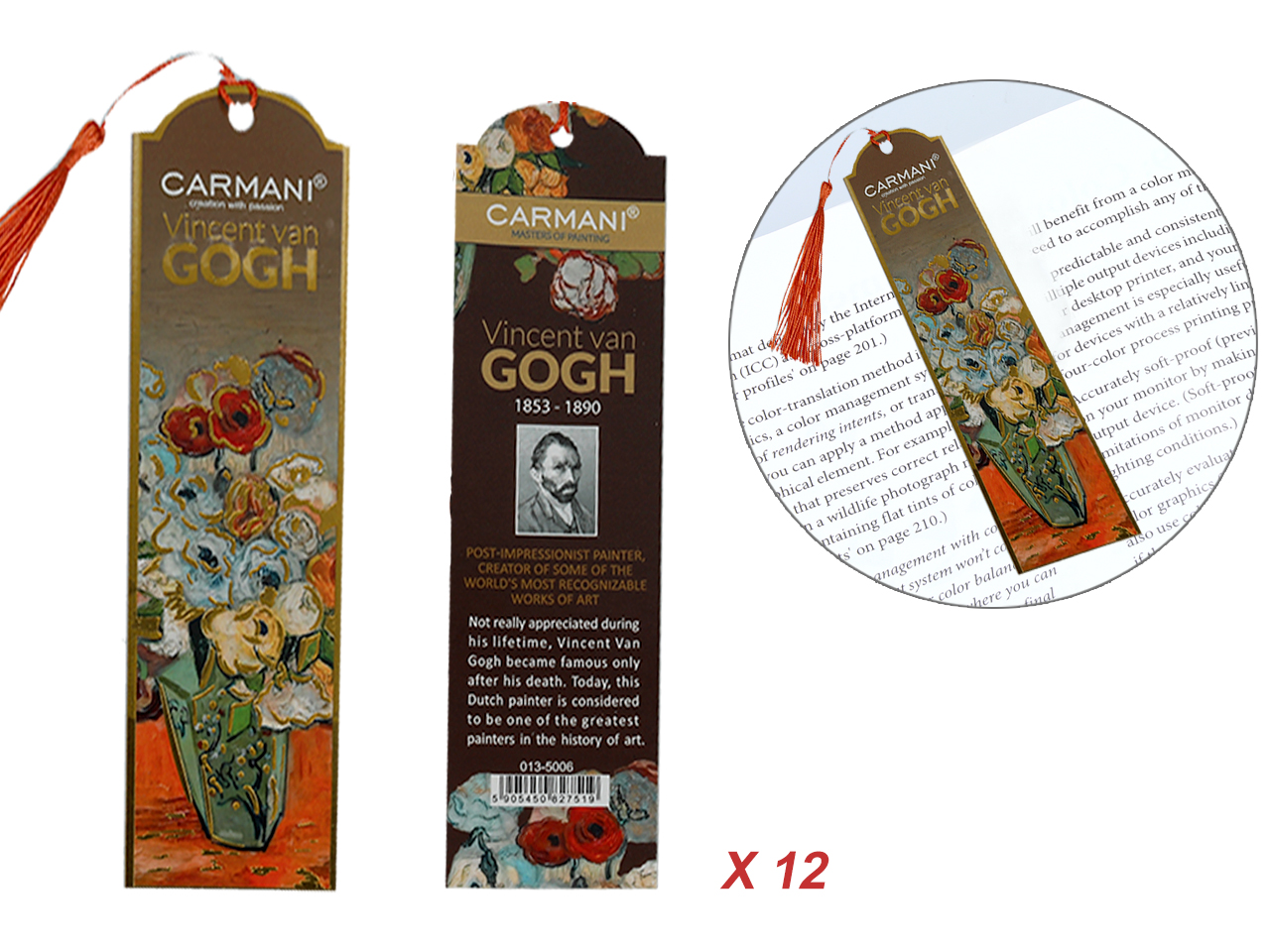 Set Mit 12 Lesezeichen Zum Buch „van Gogh: Rosen Und Anemonen“ – Geschenk Für Sie