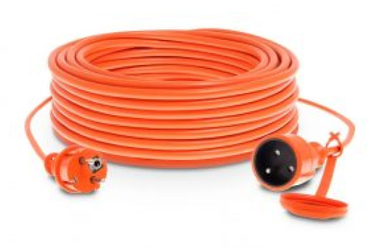 Gartenverlängerungskabel Mit 1 Steckdose, 10 M /h05vv-f 3x1/ 10 A Ip44 Orange