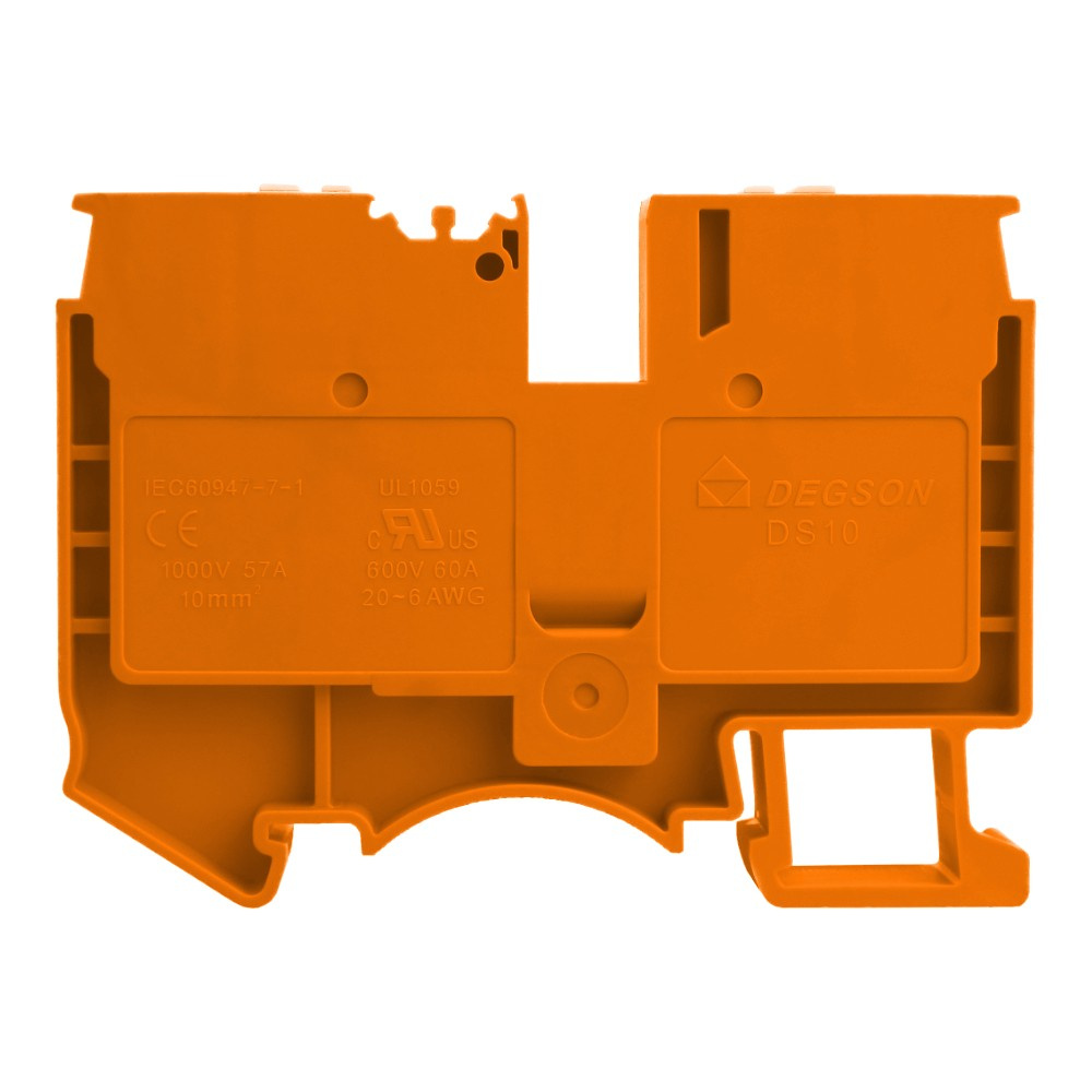 Orangefarbener 10mm² 1p Ul-durchgangsklemmenblock