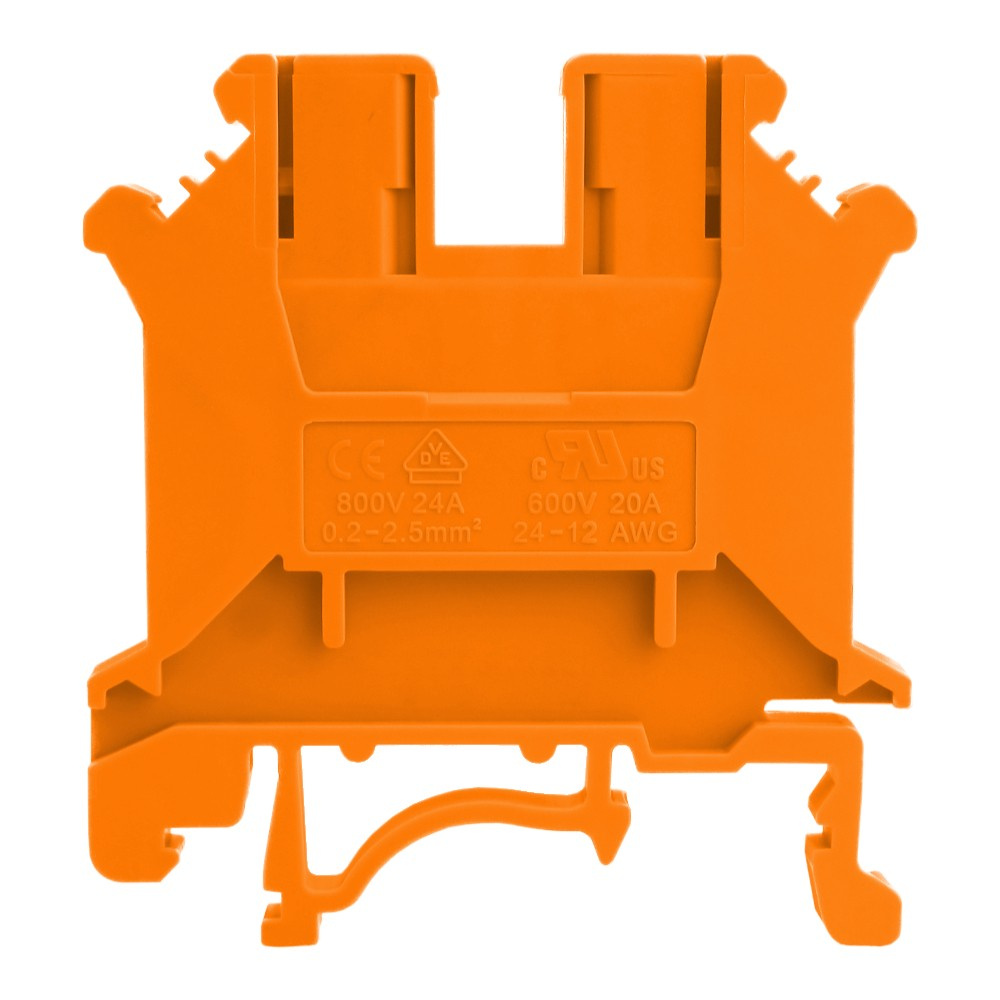 Oranger Schraub-schienenverbinder 6mm2 Für Th35-schiene, 1-spurig