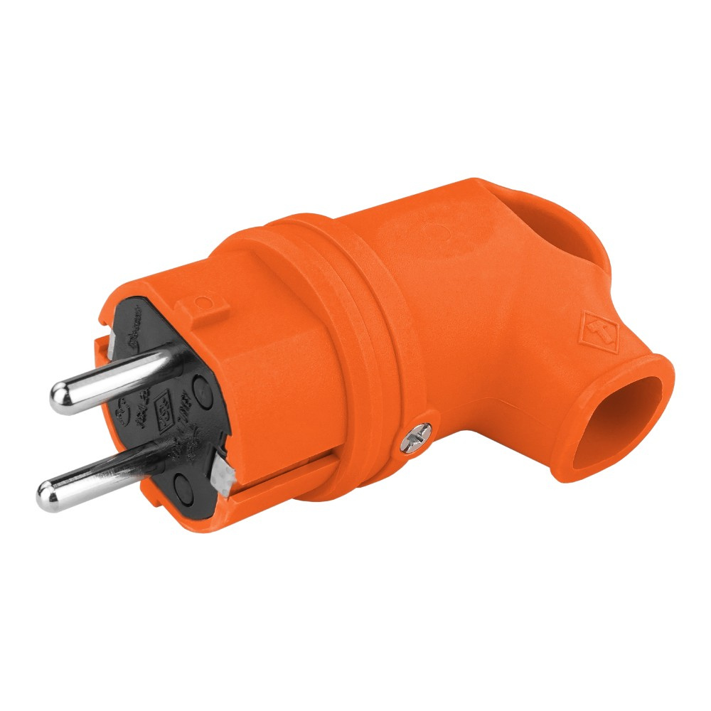 16a 230v Orangefarbener Deutscher Hermetischer Schuko-winkelstecker Aus Gummi