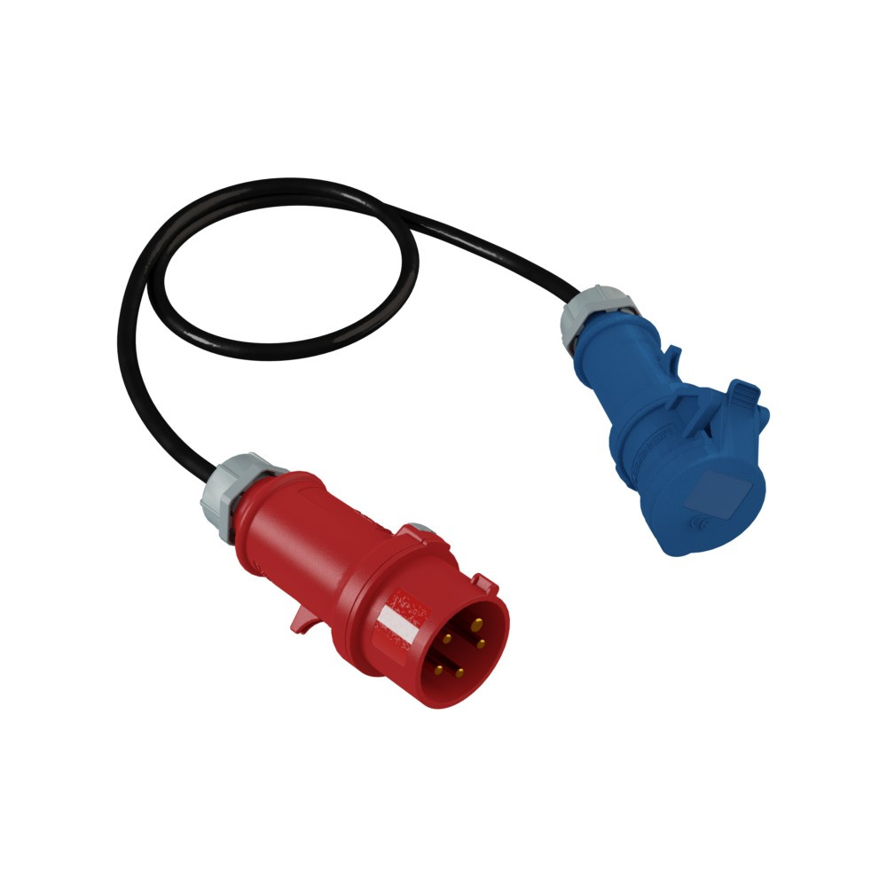 Netzteil 1 M Stecker 16 A/5-polig Für Campingsteckdose 230 V/16 A/3-polig