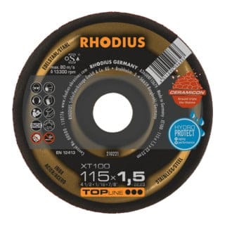 RHODIUS XT100, 25 Stück, 115 x 1,5 mm, Trennscheibe