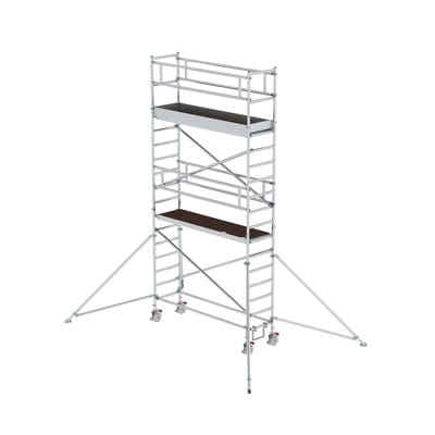 Günzburger Steigtechnik Rollgerüst 0,75 x 2,45 m mit Ausleger Plattformhöhe 4,35 m - 155446