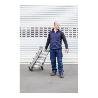 Euroline Premium 31621 Vario-Klappleiter mit Rollen 4x6 Sprossen