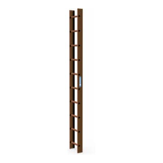 Zarges Dachleiter 10 Sprossen kupferbraun