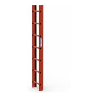 Zarges Dachleiter 7 Sprossen ziegelrot