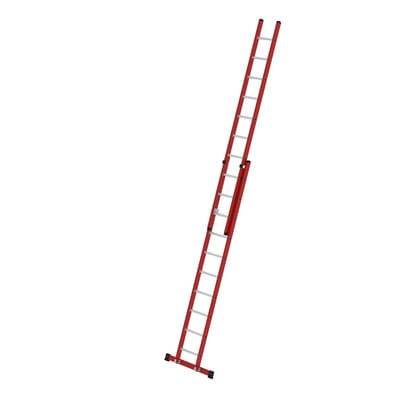 Günzburger Steigtechnik - Sprossen-Schiebeleiter 2tlg. GFK/Alu mit Standard-Traverse 2 x 10 Sprossen - 035510