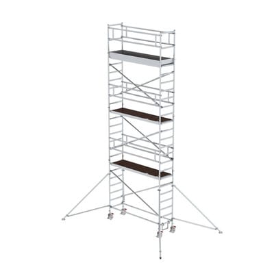 Rollgerüst 0,75 x 2,45 m mit Ausleger Plattformhöhe 6,35 m - 155646 - Günzburger Steigtechnik
