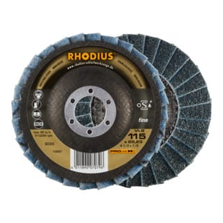 RHODIUS VLS, 10 Stück, 115 mm, Fächerschleifscheibe