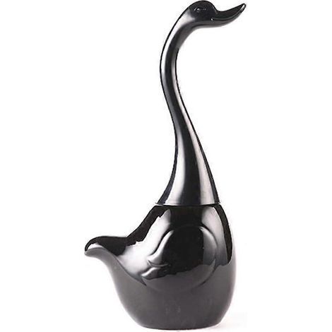 Swan Shape Toilet Brush Set Wc, Toilet Brush Design Toilet Brush Holder And Stand, For Bathroom (black)