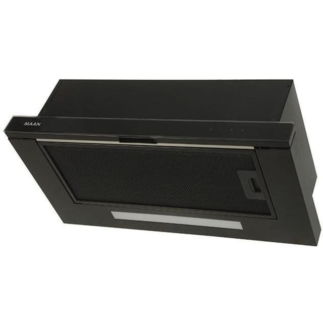 Küchenhaube Maan Corona 2 Touch 60 schwarz Stahl Glas
