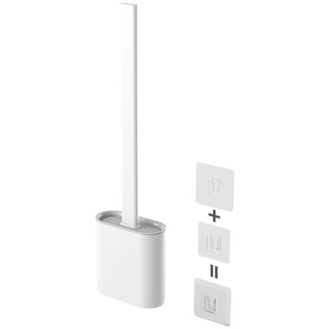 Toilet Brush : Brosse Wc Ultra Hygiénique En Silicone Flexible (blanc)